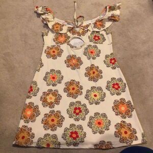 EARTHBOUND Floral Bohemian Dress with Ruffles Sleeves